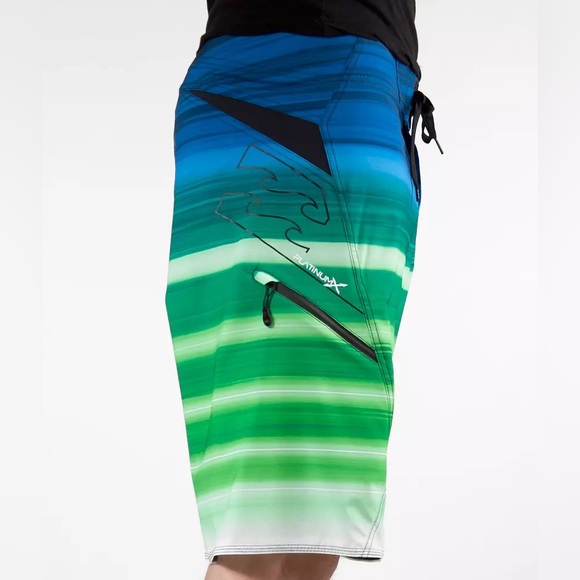 NWT BILLABONG Flux Stretch Boardshort Royal Green 22” ITEM NO. 19465M117TFLU - Picture 3 of 11